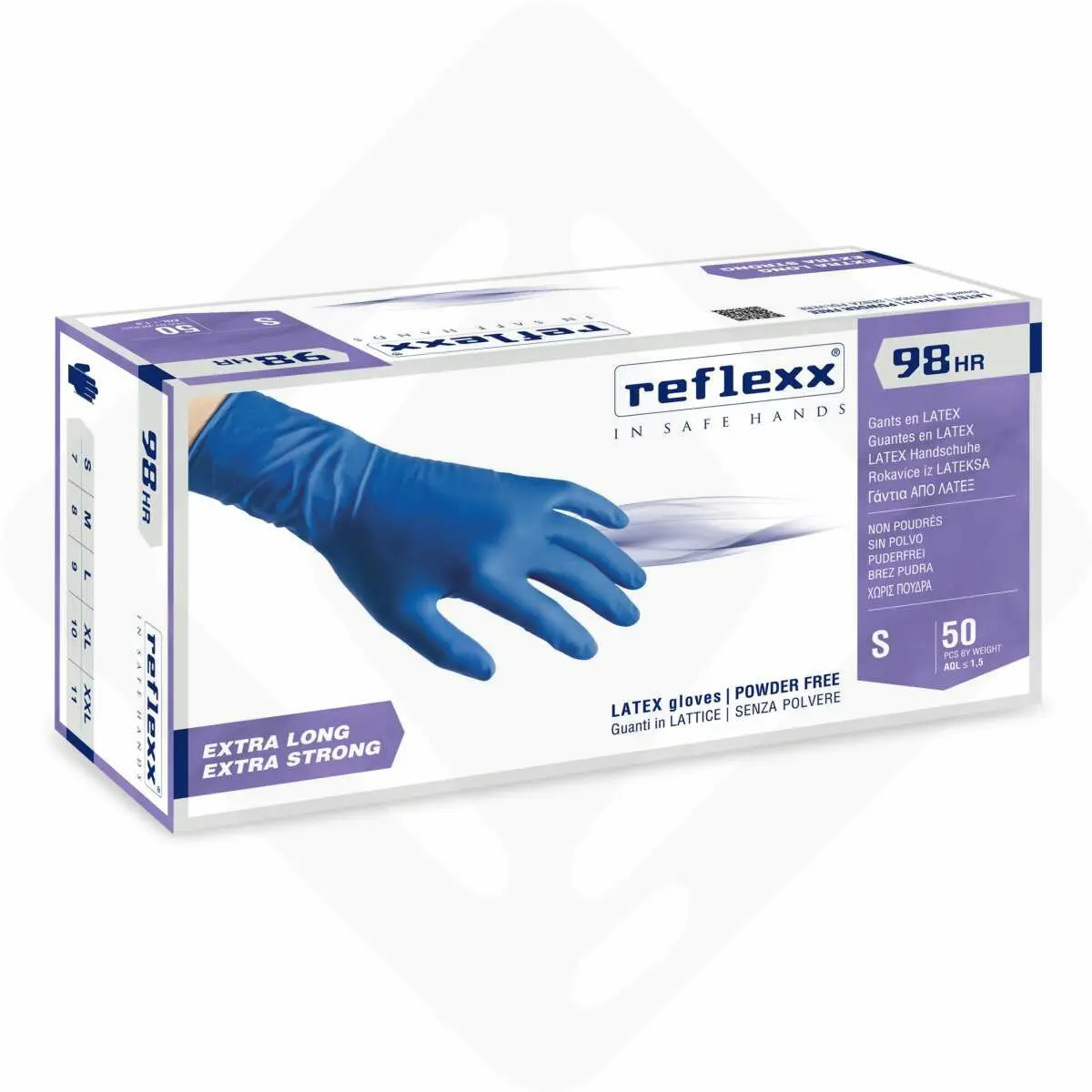 Guanto REFLEXX 98 HR Lattice senza polvere, HI RISK, XXL - 50 pz