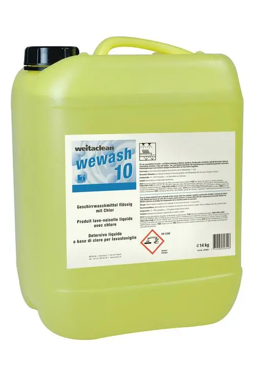 Geschirrwaschmittel Wewash 10 flüssig mit Chlor