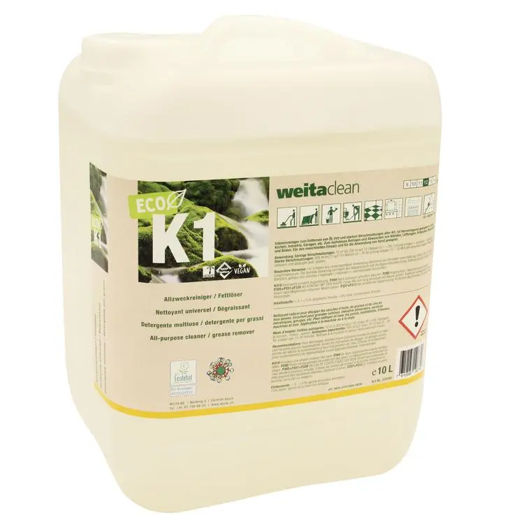 K1 Eco Allzweckreiniger für Oele, Fette, starke Verschmutzungen, 0.5 1 / 10 / 200 Liter