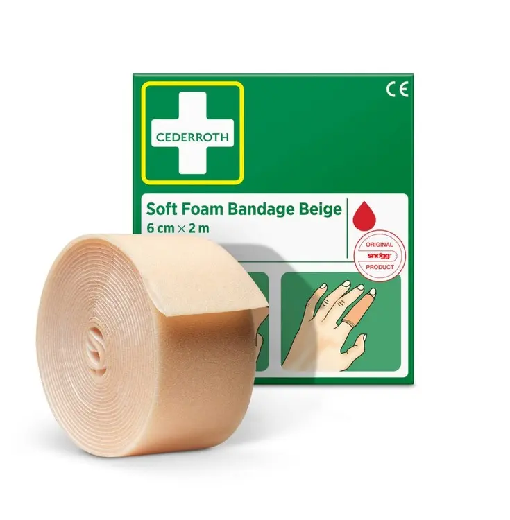 Soft Foam Bandage 6 cm x 2 m in blau oder beige