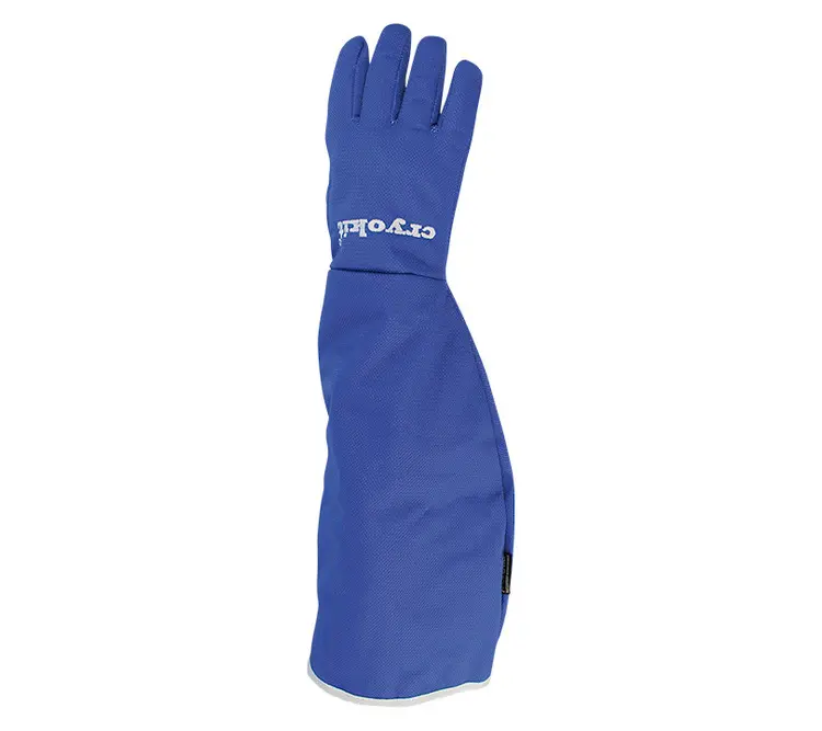 Kryogener Handschuh wasserabweisend mit Polyolefin Porelle®Membran, blau, 55cm Länge