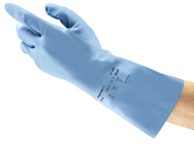 Chemikalienschutzhandschuh AlphaTec® 37-520 Nitrilhandschuh mit Baumwollvelour