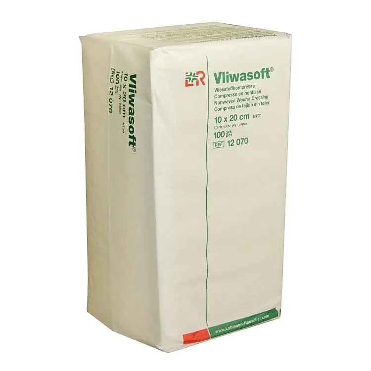 Vliwasoft® Weiche Vliesstoffkompressen unsteril 4-lagig/6-lagig in verschiedenen Grössen