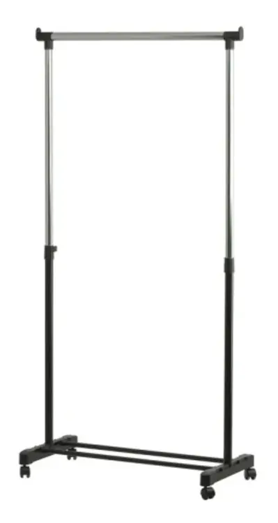 Kleiderstange Mobil SchwarzBxLxH 880x430x1700mmHöhenverstellbar von 98-170cm