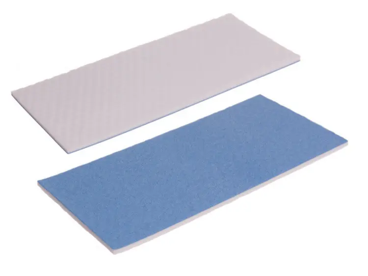 Melaminpad gross mit Klettrücken, 25x12x0.5cm im Pack à 10 Stück