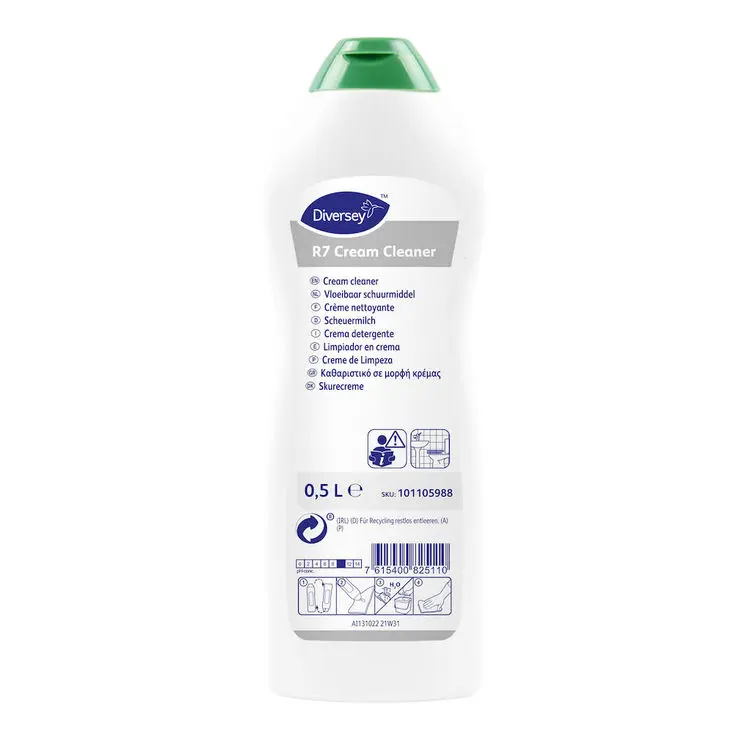 Creme Reiniger R7 nicht abrasiv für harte und wasserfeste Oberflächen, Flasche à 500ml