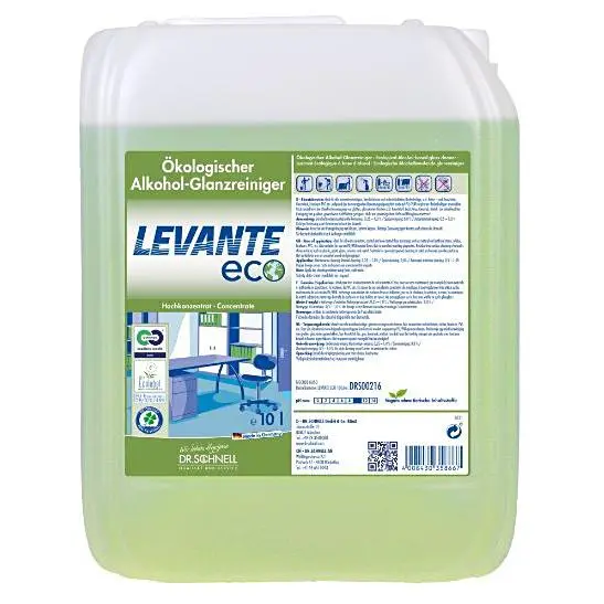Alkoholreiniger Levante Eco Dr. Schnell Flasche à 1 Liter od er im Kanister à 10 Liter