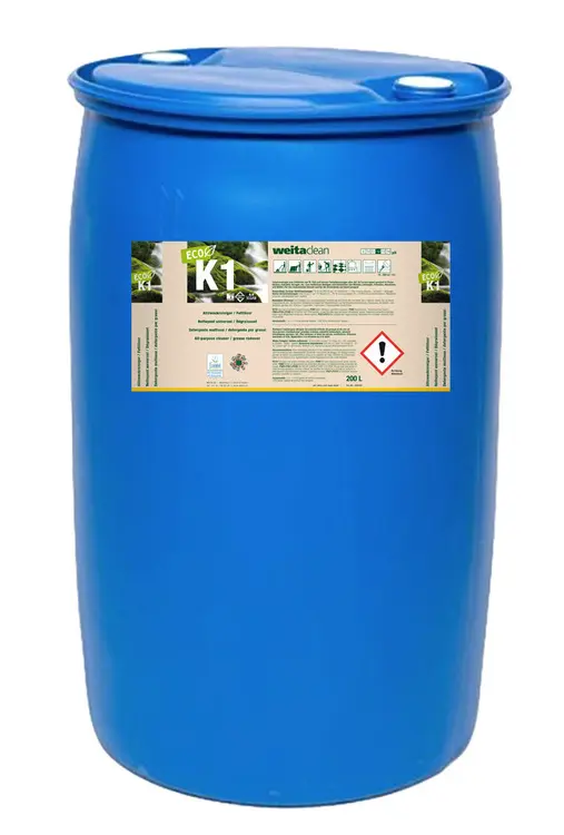 K1 Eco Allzweckreiniger für Oele, Fette, starke Verschmutzungen, 0.5 1 / 10 / 200 Liter