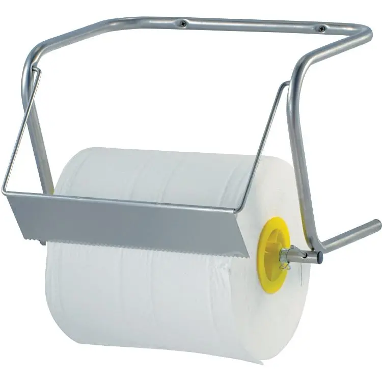 Wandhalterung für Reinigungspapier-Rollen aus Edelstahl B 280 x T 250 x L 400 mm
