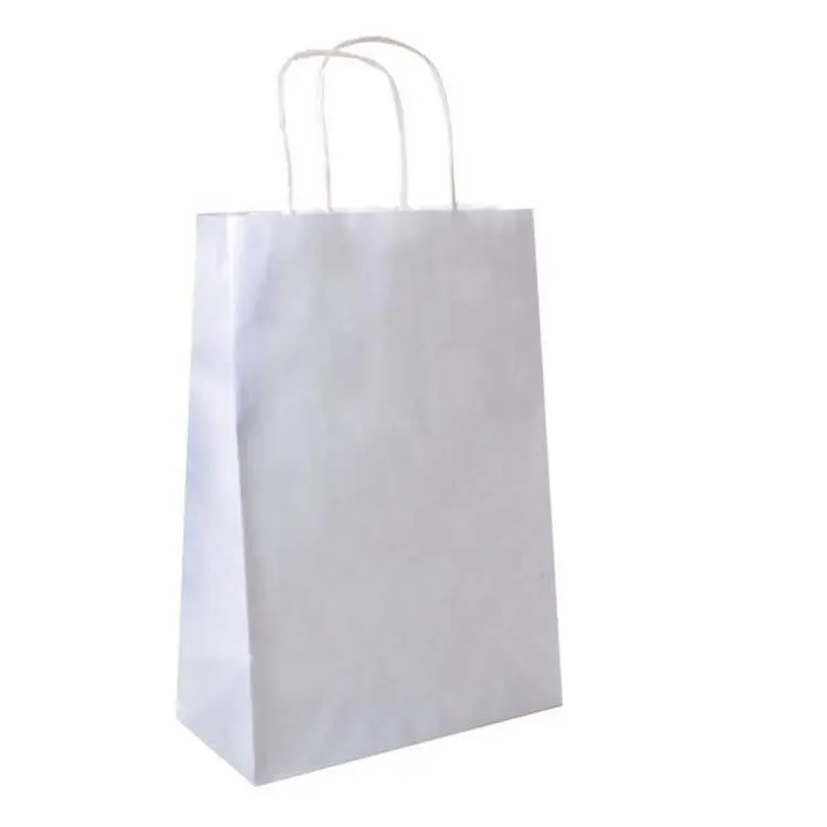 Tragtaschen weiss mit Griff aus Zellulose 80 / 90gm2, diverse Grössen