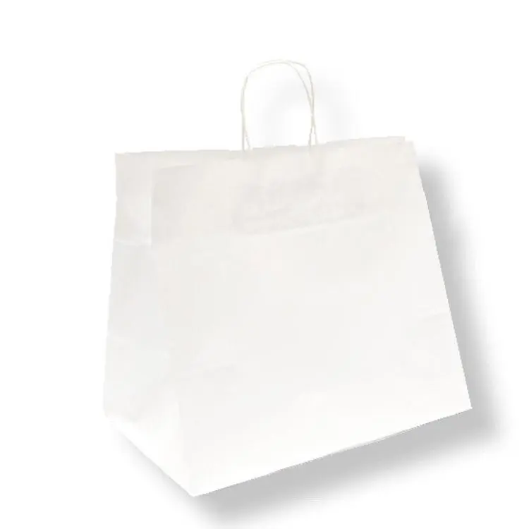 Tragtaschen weiss mit Griff aus Zellulose 80 / 90gm2, diverse Grössen