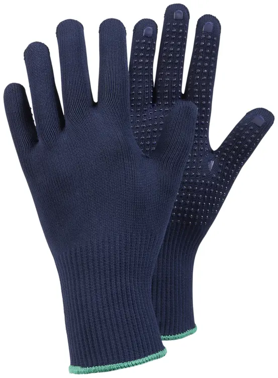 Hitzeschutzhandschuh Tegera 318 blau mit Noppen, 24 cm PVC/Baumwolle/Nylon/Textil