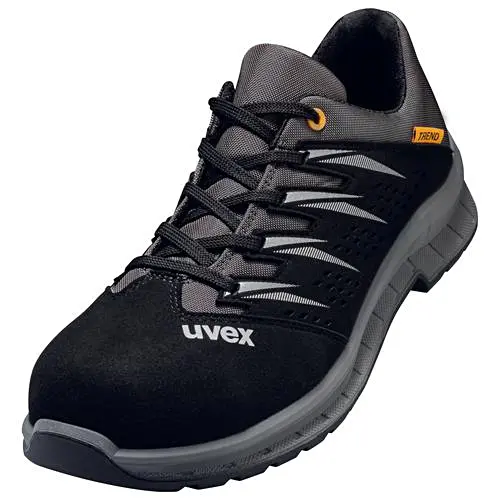 S1 Halbschuh Uvex 2 SRC ESD, Weite 11, in den Grössen 38 - 52, schwarz-grau