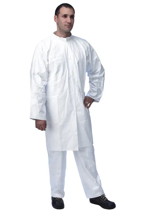 Laborkittel Tyvek® 500 Labcoat with press studs and pockets