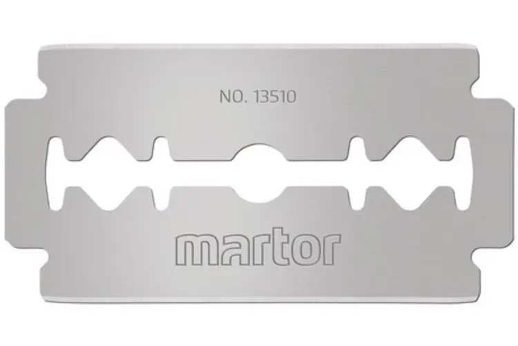 Industrieklinge Martor 13510 aus rostfreiem Stahl 43 x 22mm, Dispenser à 250 Stück