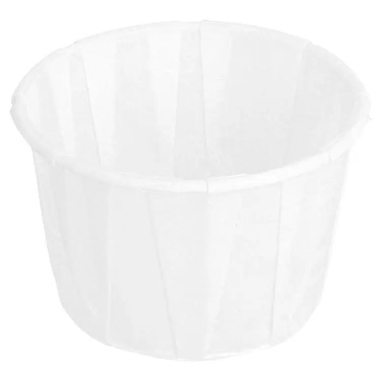 Backkapsel 60ml rund weiss Pack a 250 Stück d5.4x3.4cm, plissiert
