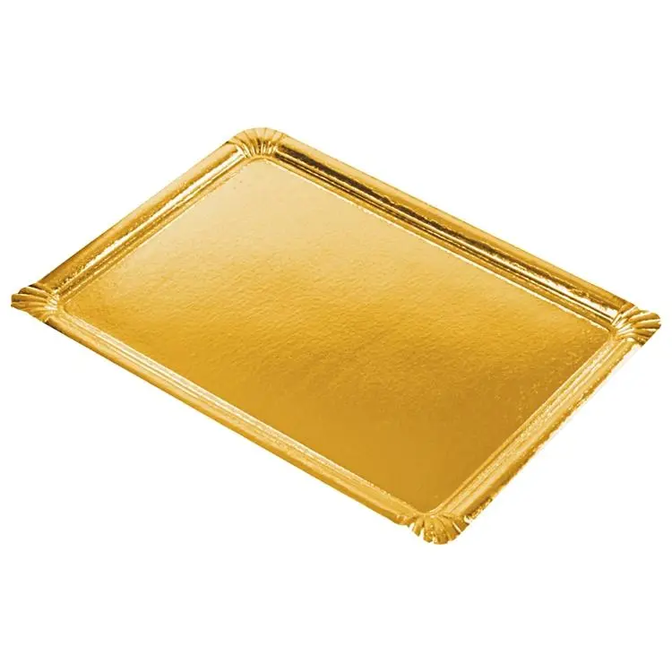 Servierplatten eckig Gold