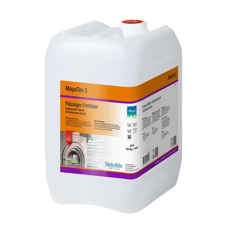 Fettlöser MayaTex 5 flüssig ökologisch gegen Speisefette im Kanister à 9.9 / 19.6 Liter