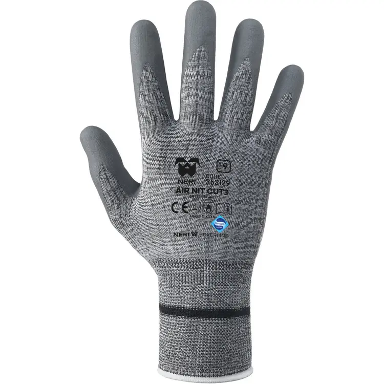 Schnittschutzhandschuh NERI AIR NIT CUT3, 15 Gauge, grau