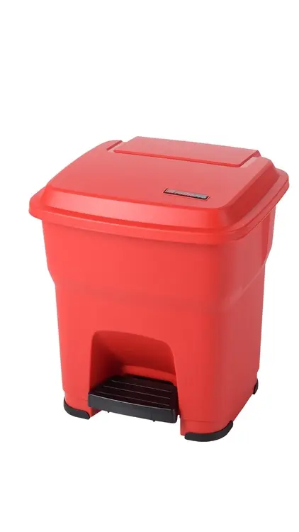Treteimer 35L HERA S mit grossem Fusspedal und Sackhalterung, LxBxH: 390x390x440mm