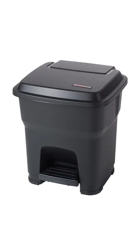 Treteimer 35L HERA S mit grossem Fusspedal und Sackhalterung, LxBxH: 390x390x440mm