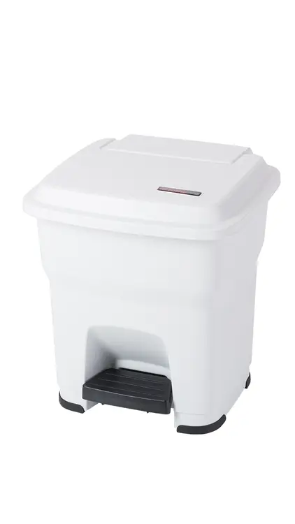 Treteimer 35L HERA S mit grossem Fusspedal und Sackhalterung, LxBxH: 390x390x440mm