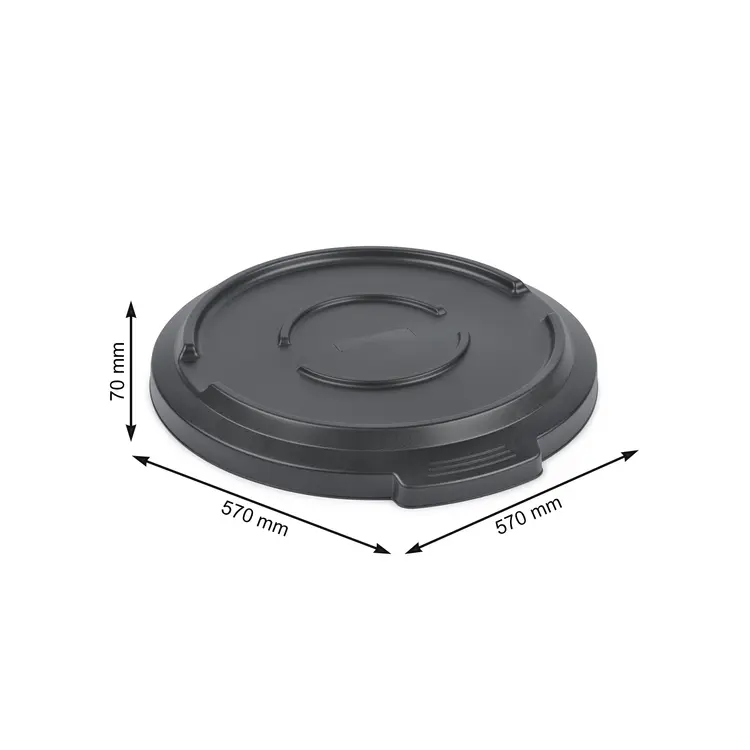 Deckel 120L zu Abfalleimer TITAN L, rund, ohne LochLxBxH: 570x570x70mm