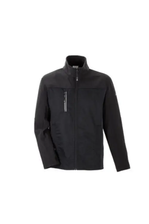 Herren Hybridjacke Norit 28 aus 65% Polyester, 35% Baumwolle in schwarz/schwarz
