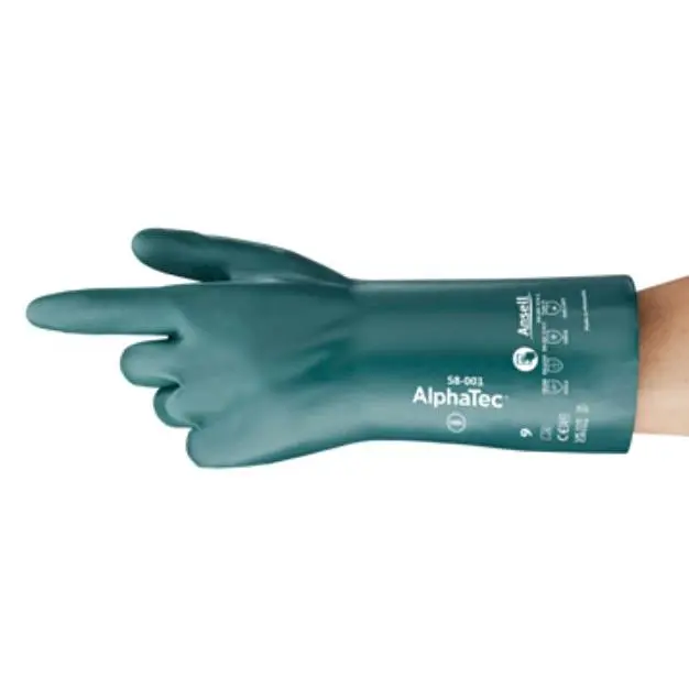 Chemiekalienschutzhandschuh AlphaTec 58-001 ESD grün, 33cm, 0.38mm