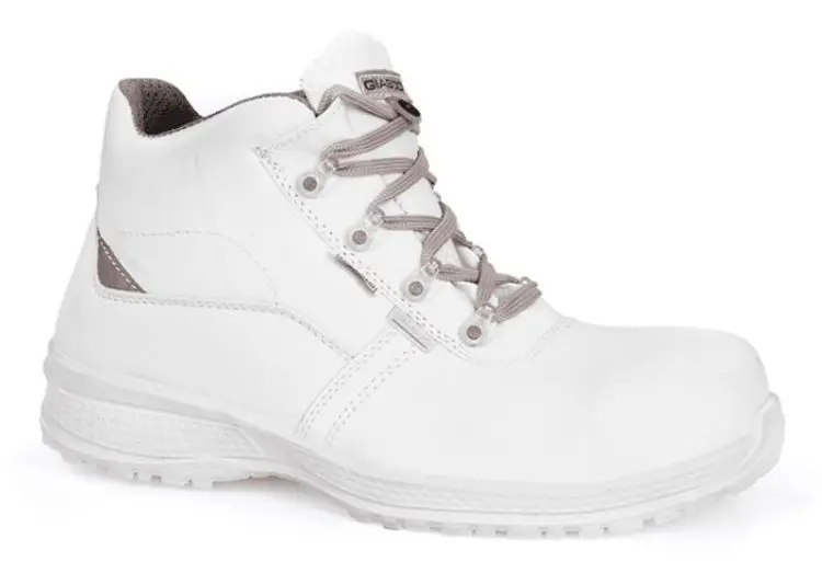 S2 Sicherheitsstiefel Giasoo CONSTANTA weiss, ESD, SRC aus Microwash/ Textilmaterial