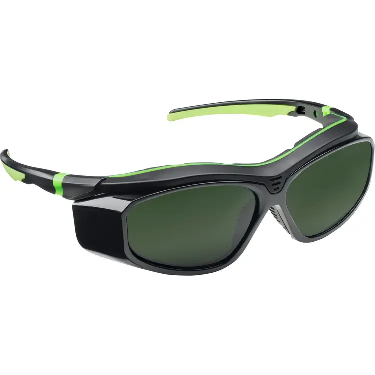 Schweisser-Schutzbrille NERI OSMW mit PC-Rahmen, anti-kratz, anti-fog, grün/schwarz