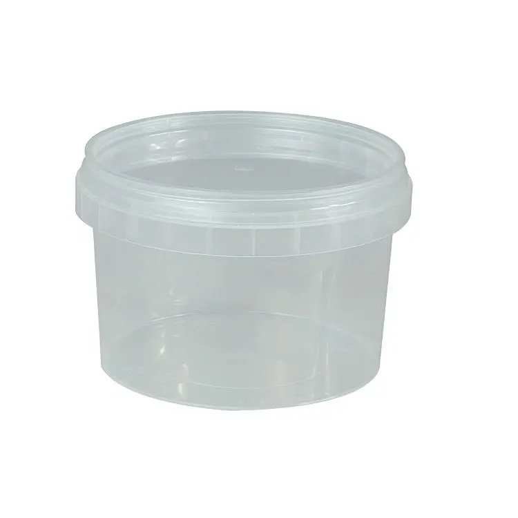 Transparente Runddose mit Deckel 280 ml PP
