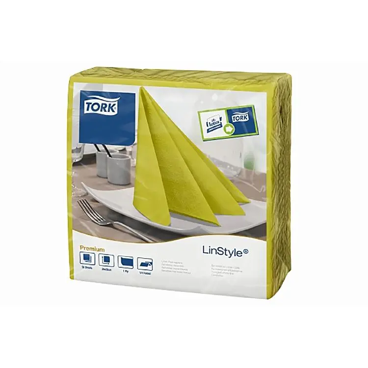 Servietten Tork Linstyle uni Airlaid 1/4-Falz 39 x 39 cm
