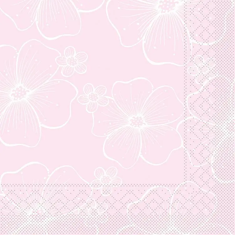 Serviette Mank Nicole rosa / beige