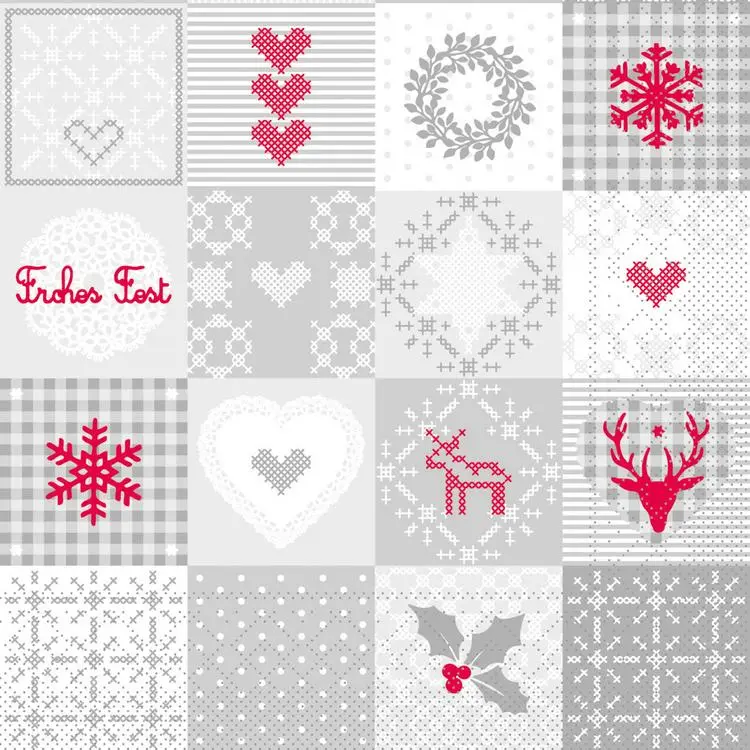 Motiv Servietten Tissue Mank 40 x 40cm 1/4 Falz 3-lagig mit verschiedenen Motiven