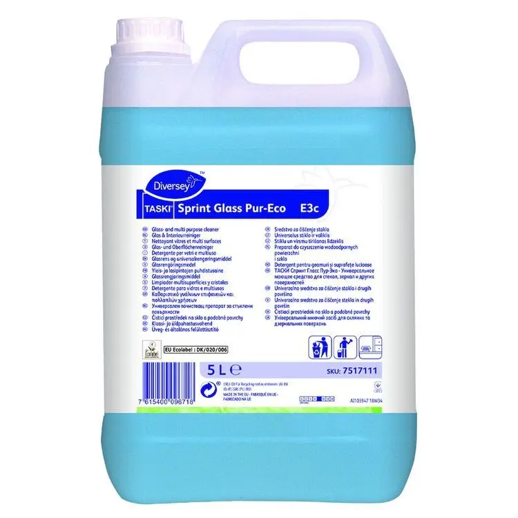 Glas- und Oberflächenreiniger TASKI Sprint Glass PurEco, Fl. à 750ml / Kanister à 5 L