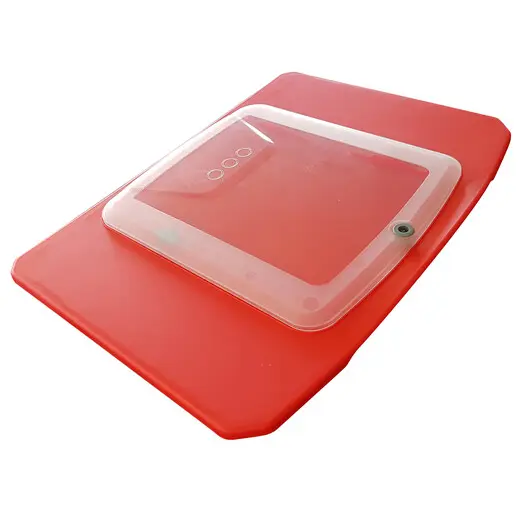 Cover red with transparent compartment