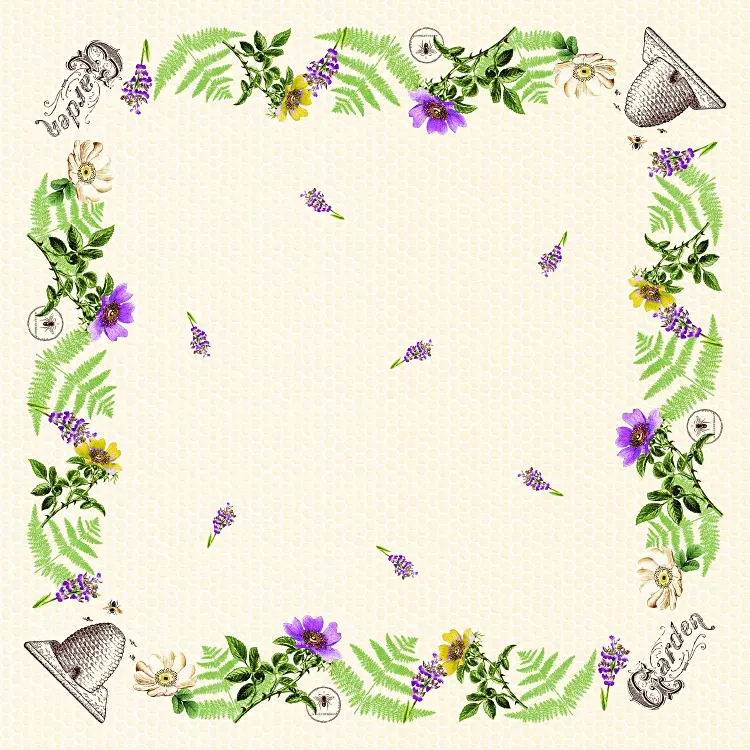 Tischdecke Bee-KeepingPack à 15 Stück80x80cm 1/8Falz Lin.Pearl-Coat