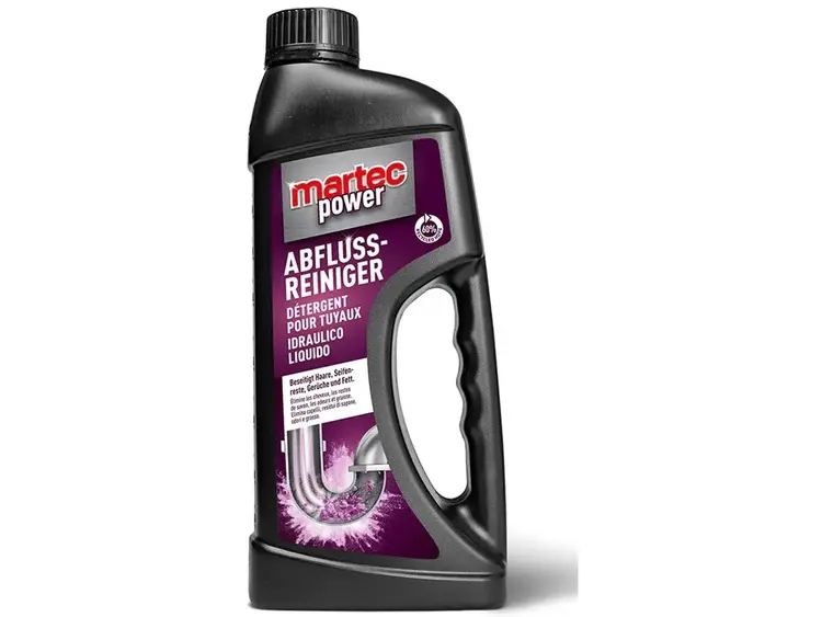 MARTEC Power Abfluss Reiniger für alle Abflussrohre im Haushalt, Flasche à 1 Liter