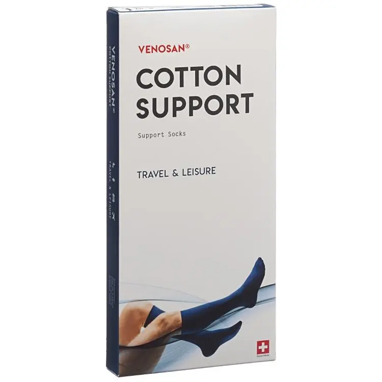 VENOSAN COTTON SUPPORT Stützsocken jeans-farbig, Fuss geschlossen, AD 15-20 mmHg
