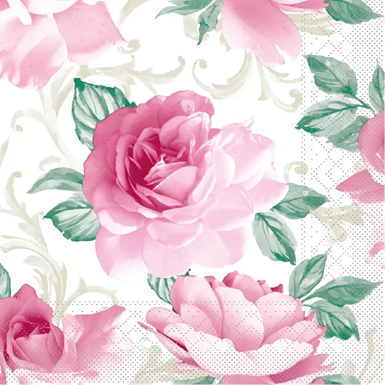 Servietten Mank Rosalie 40x40cm 3-lagig 1/4-Falz 6x100Stk.