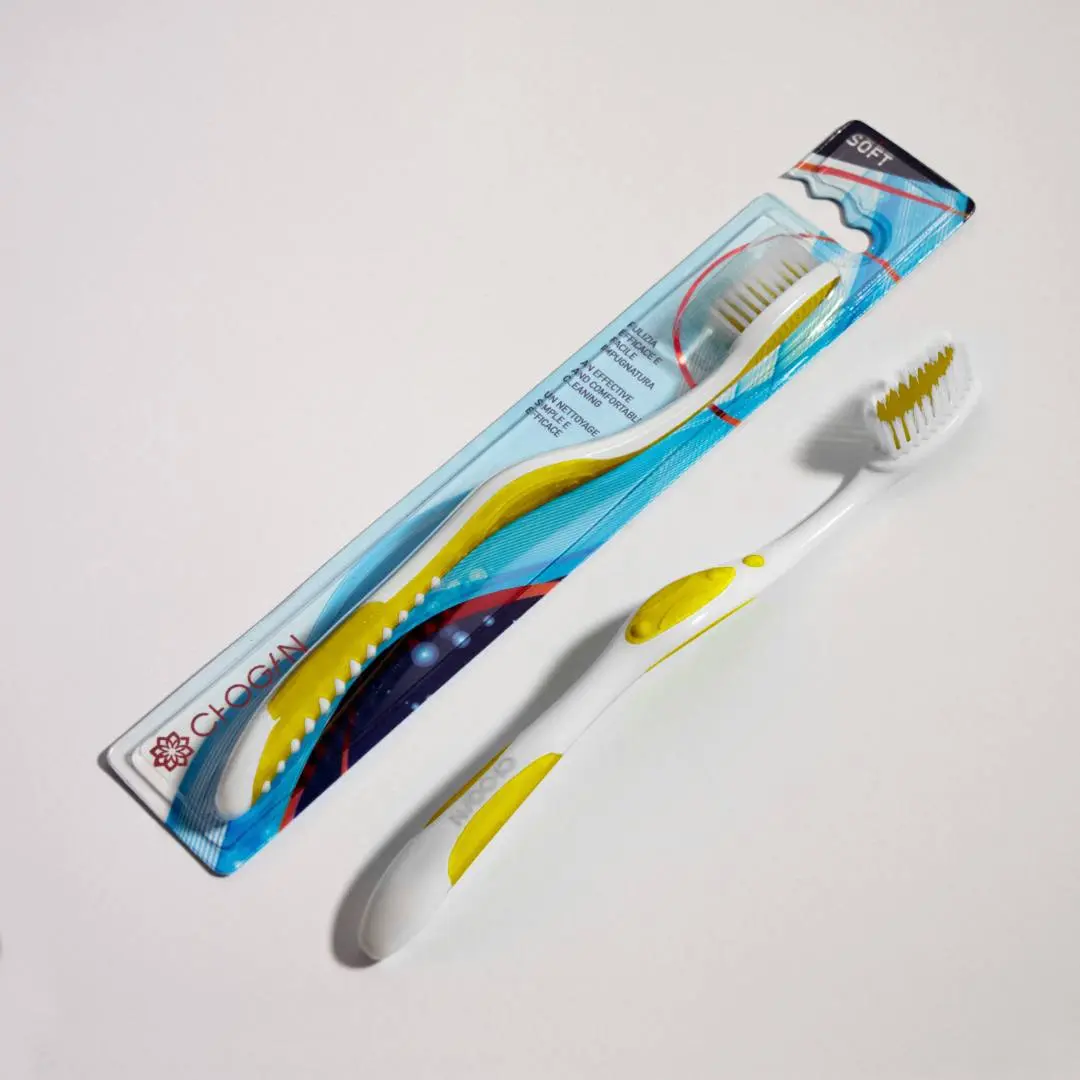 Soft Bristle Toothbrush (White/Yellow)