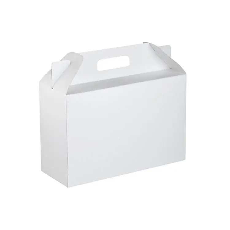 Lunchbox mit Griff weiss Karton